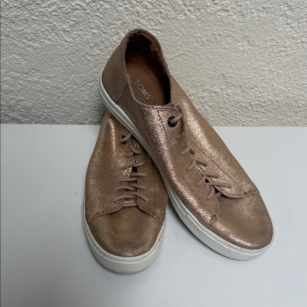 Toms - Rose Gold Leather Sneakers